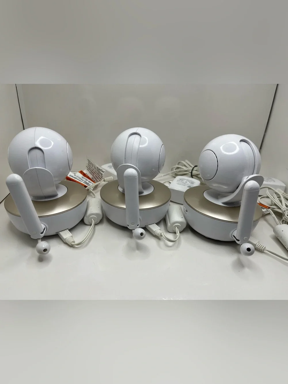 Lot Of 3 Motorola MBP853CONNECT Wi-Fi Video Baby Monitor Cámaras W/power Adapter